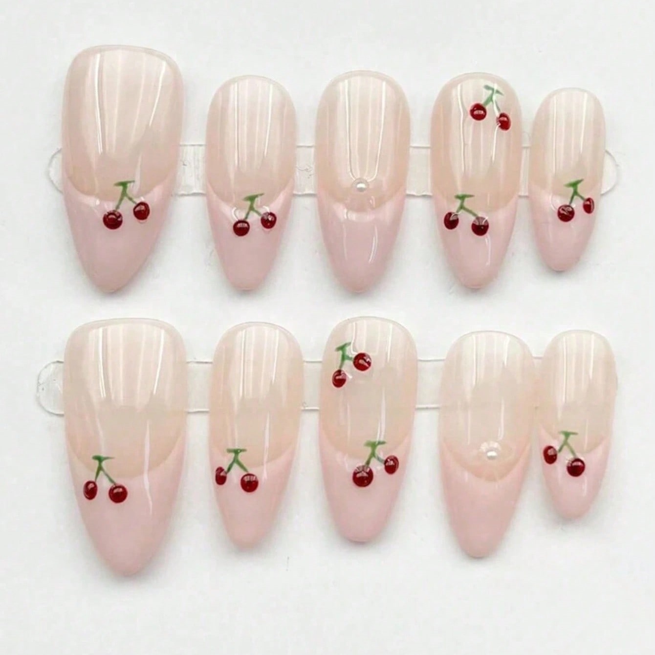 Nail Art Pink - 10 adet Orta Boy Badem Rengi