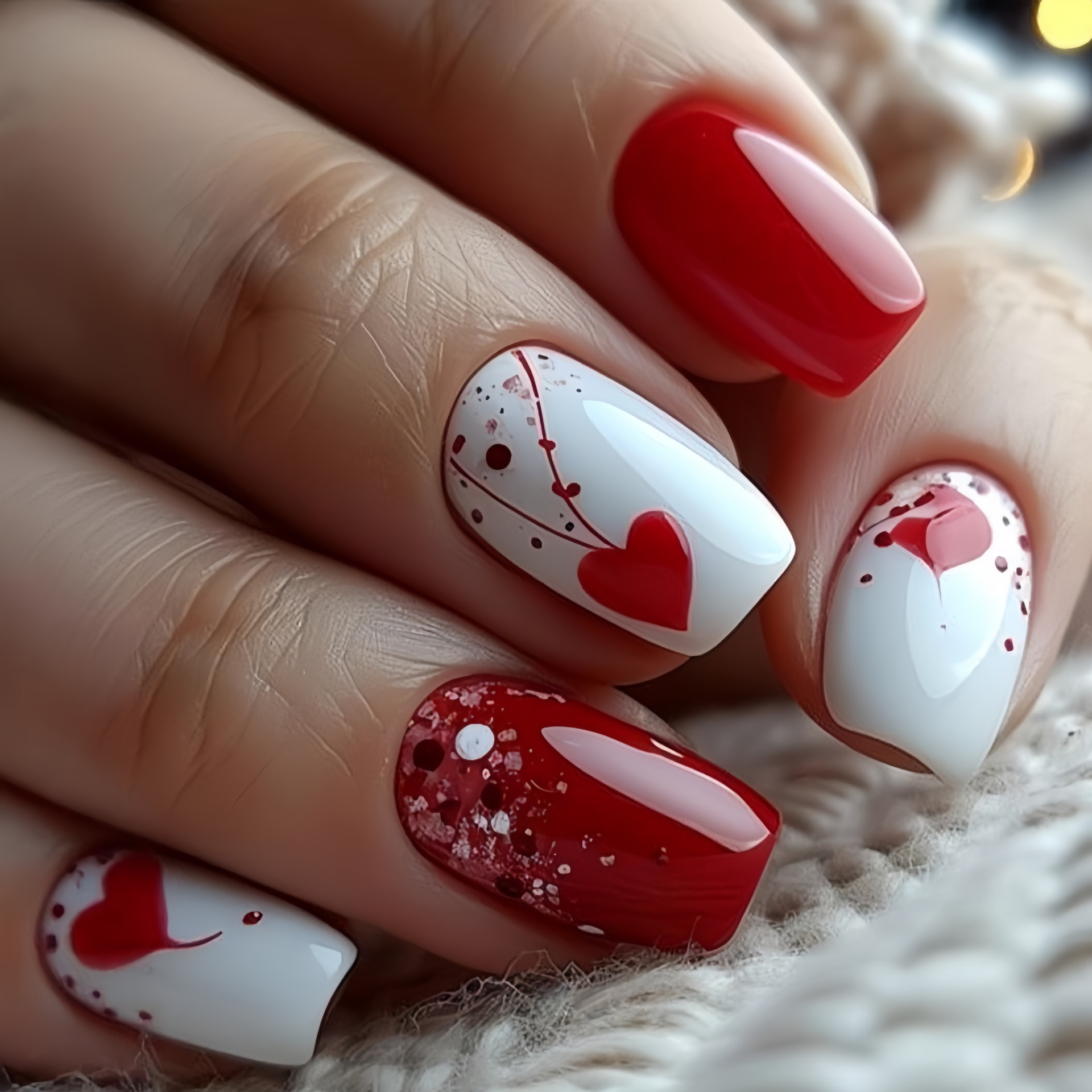 Nail Art Pink - Sevgililer Günü için kadınlar ve kızlar
