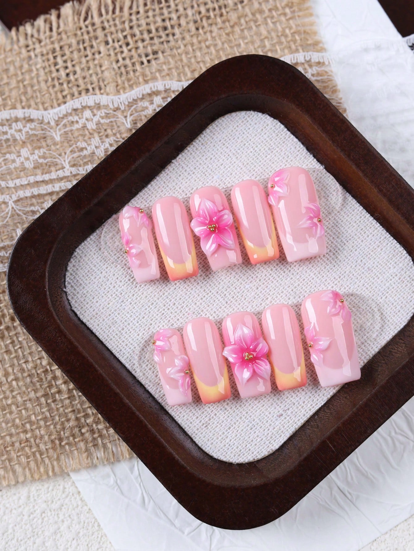 10 Adet Orta Boy Dikdörtgen Te - Nail Art Orange incelemesi ve fiyatı