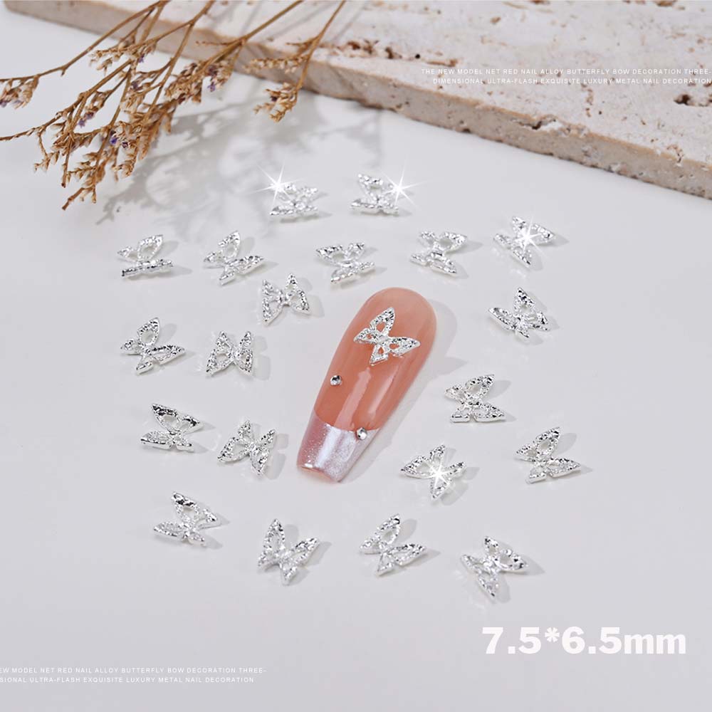 20 adet 3D Zarif Hollow Kelebe - Nail Art Valentines Day incelemesi ve fiyatı