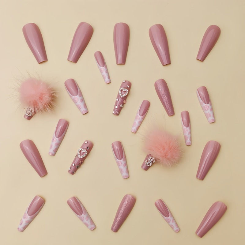 24 adet ekstra uzun kare tırna - Nail Art Pink incelemesi ve fiyatı