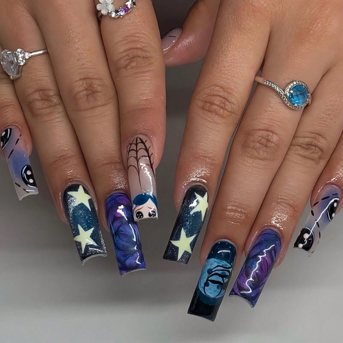 24 adet Y2k yıldız Graffiti ba - Nail Art Press On incelemesi ve fiyatı